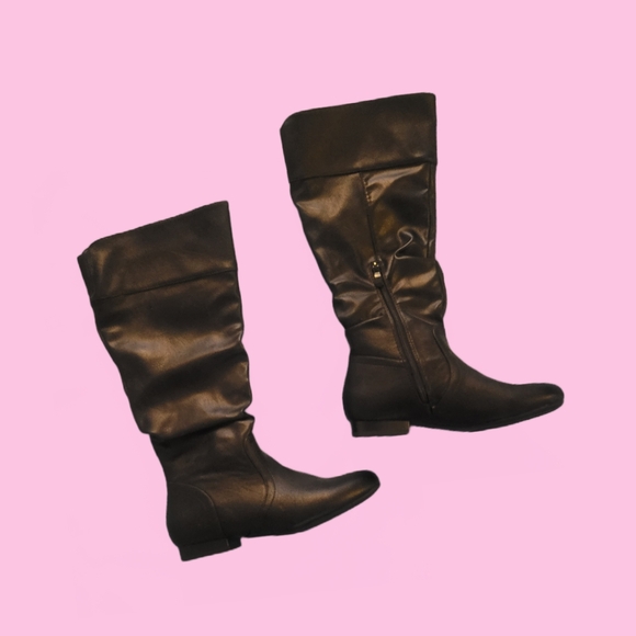 Black leather boots by dream pairs - Picture 1 of 5